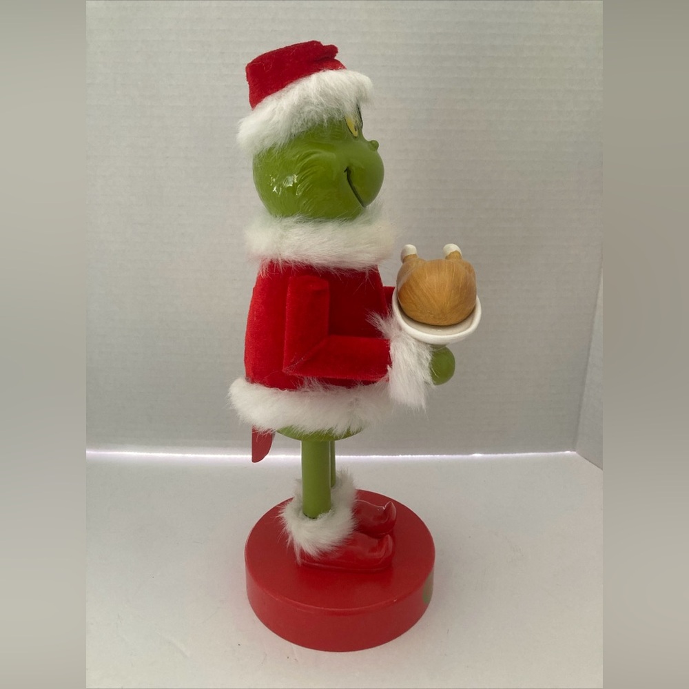 Green Grinch Nutcracker with Red Santa Outfit - Picture 4 of 9